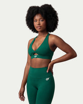 Deep V Neckline Strap Sports Bra