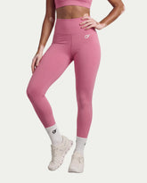 high-waist performance leggings mauve