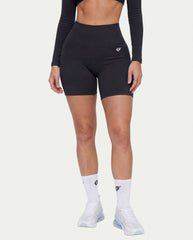 Ribbed High-Waist Biker Shorts